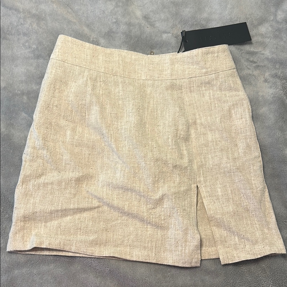 Beige Mini Skirt
